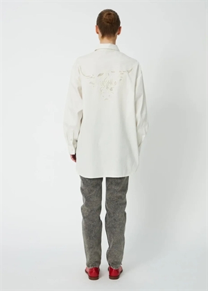 Loose skjorte with embroidery anglaise Hvid Stella Nova 